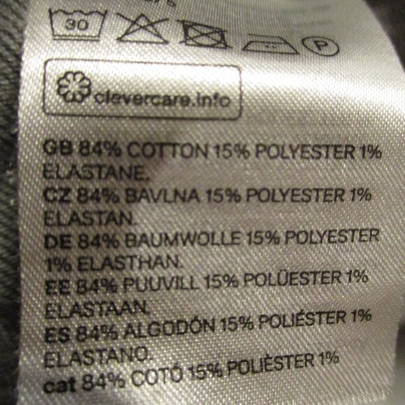 H&M Woman Size 14 Gray Button Fly Pockets Outdoors Travel Denim Jeans - Picture 8 of 8